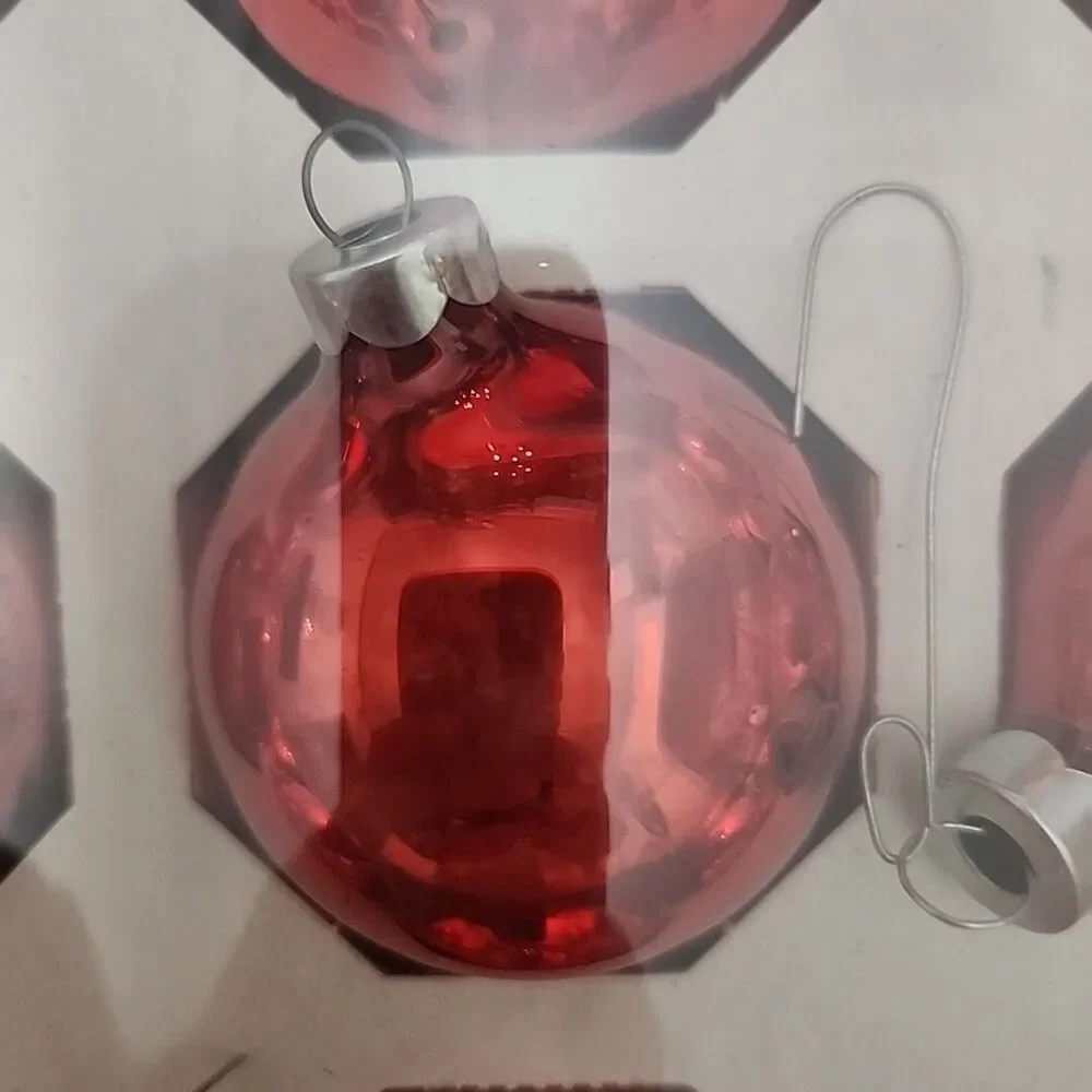 Vintage Dayton Hudson 18 Red Christmas Ornaments In Box 1997 Made In USA